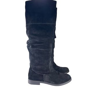 Steve Madden Black Suede Knee Boots Balen Womens Shoes Size 6.5